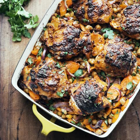 Harissa Roasted Chicken with Chickpeas Image